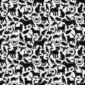 Seamless pattern with pets.